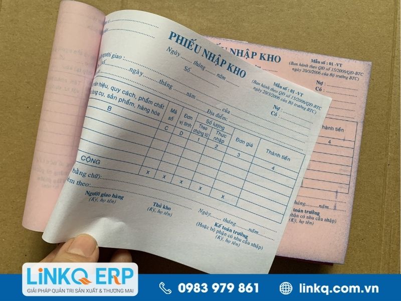 Cách viết phiếu nhập kho