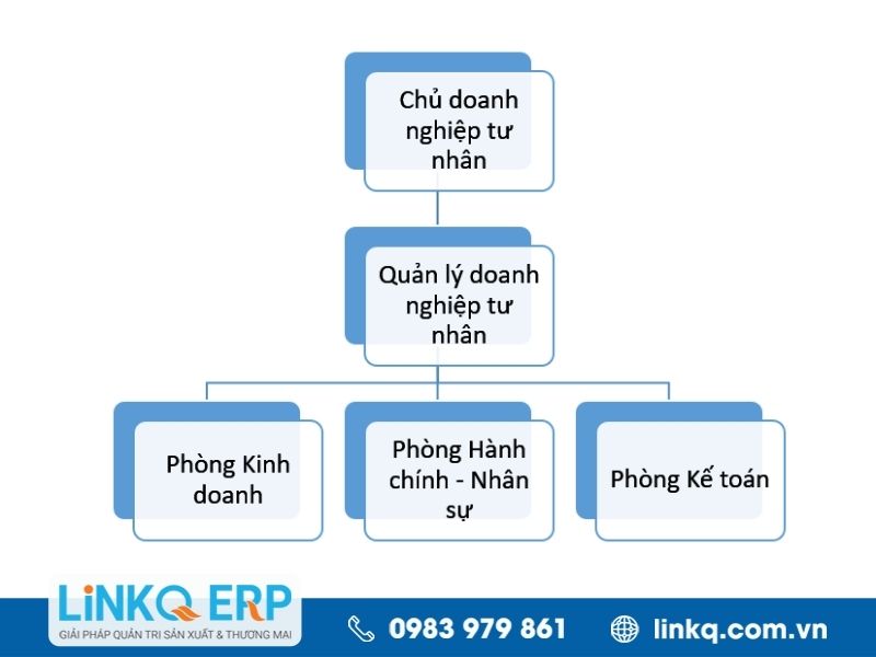 Sơ đồ cơ cấu tổ chức doanh nghiệp tư nhân
